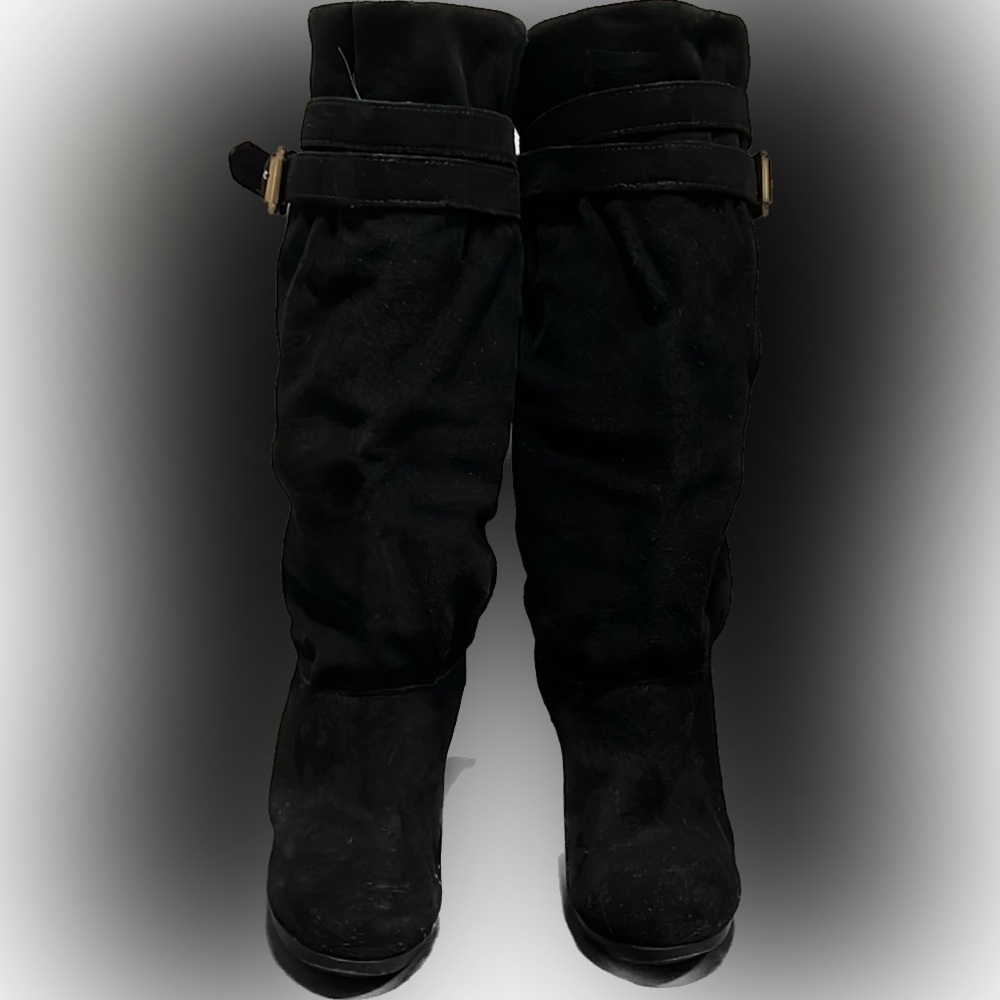 Michael Kors slouch suede calf high boots